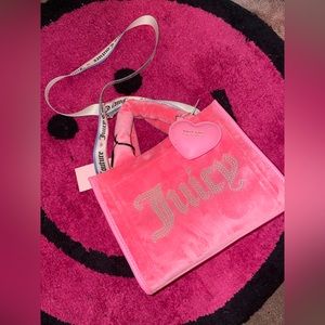 NWT Juicy Couture Pink Velvet Mini Tote